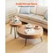 2 Piece Round Coffee Table Set with 1 End Side Table for Living Room